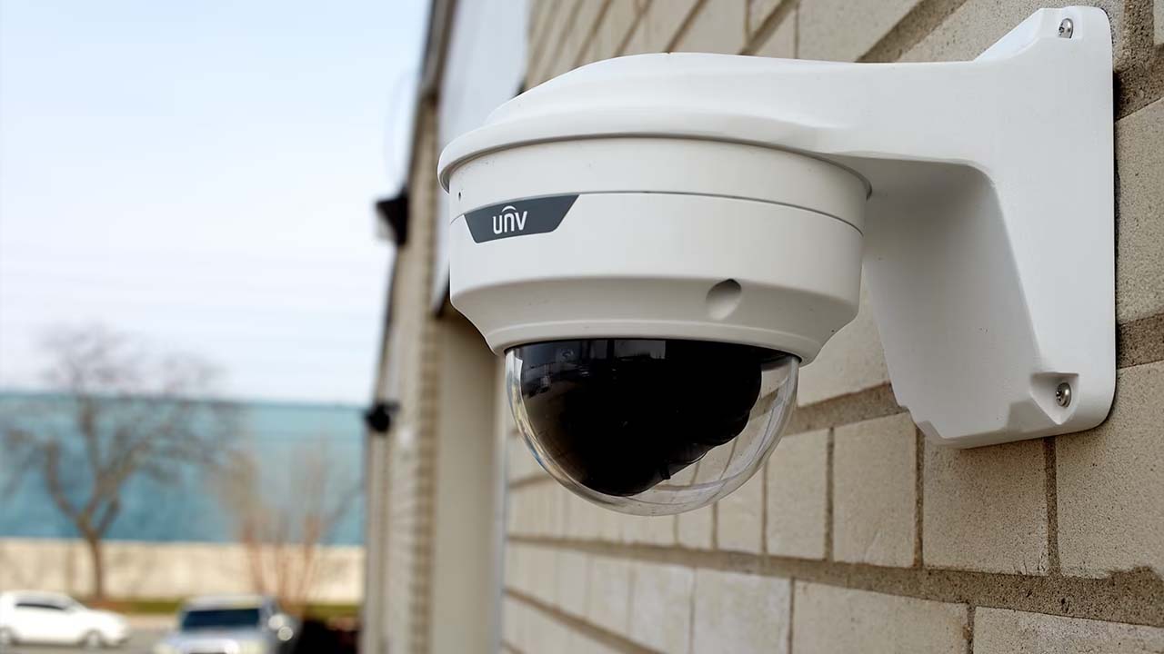 Uniview camera installed outdoors
