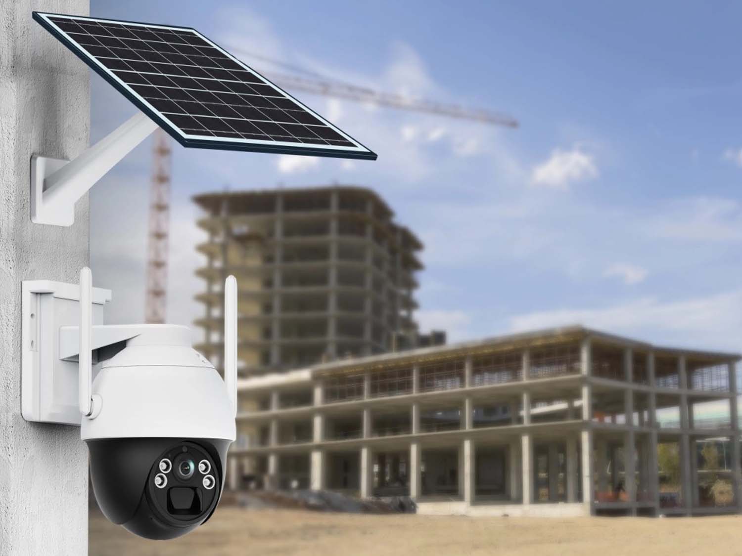 Solar-powered CCTV camera installed on a Colorado property