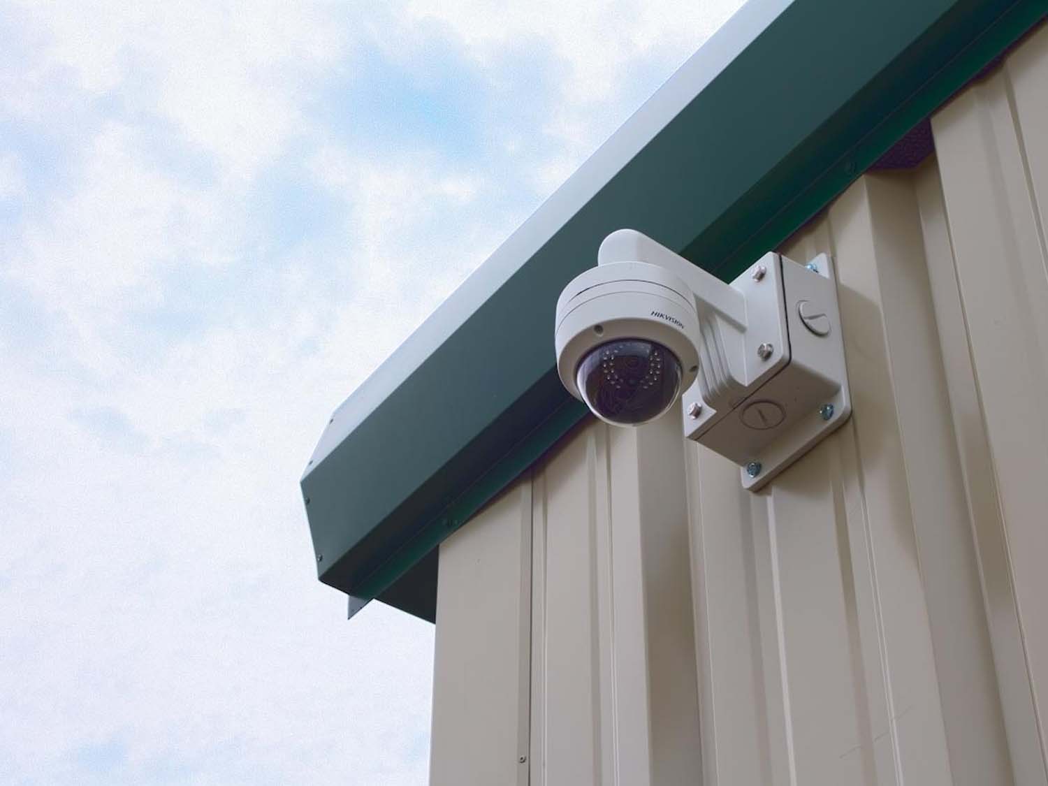 Commercial storage facility installed PTZ camera
