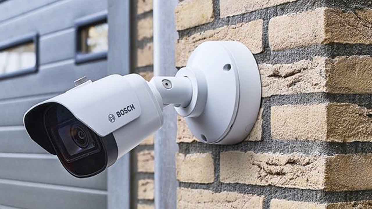 Bosch security camera installed on a residential property